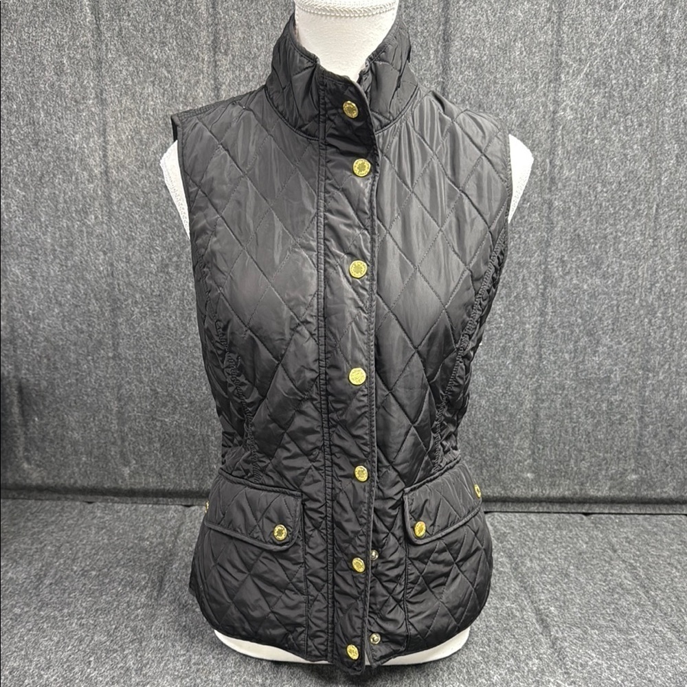 Lilly Pulitzer Quilted Black and Gold Vest